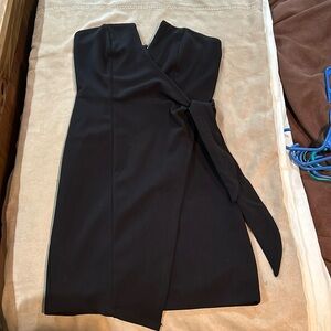 Strapless black dress